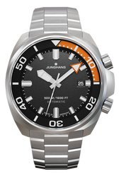 Junghans Aquaris Diver Orange with black dial, stainless steel case