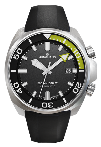Junghans Aquaris Diver Green with black dial, stainless steel case