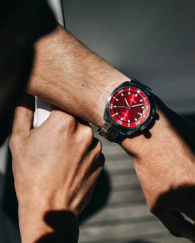 Junghans Aquaris Red with stainless steel case