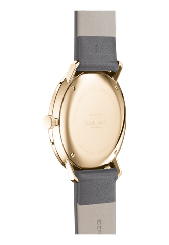 Junghans Max Bill Quartz Grey with white dial, stainless steel case