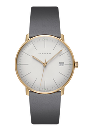 Junghans Max Bill Quartz Grey with white dial, stainless steel case