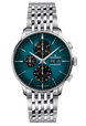 Junghans Meister Chronoscope Edition with blue dial, stainless steel case