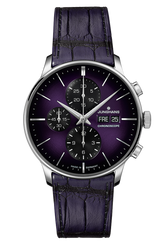 Junghans Meister Chronoscope Edition Purple with stainless steel case