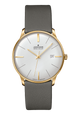 Junghans Meister Mega Solar Grey Leather with white dial, stainless steel case