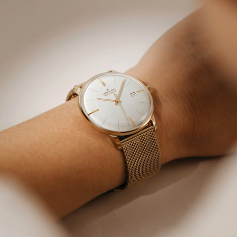Junghans Meister Mega Solar Bracelet with white dial, stainless steel case