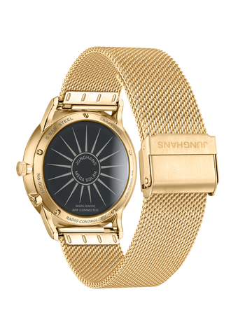 Junghans Meister Mega Solar Bracelet with white dial, stainless steel case