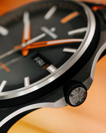 Junghans Meister S Automatic Leather with blue dial, stainless steel case