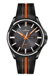 Junghans Meister S Automatic Leather with blue dial, stainless steel case
