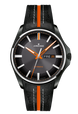 Junghans Meister S Automatic Leather with blue dial, stainless steel case