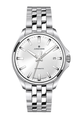 Junghans Meister S Automatic 36 with silver dial, stainless steel case