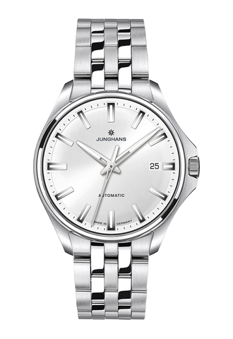 Junghans Meister S Automatic 36 with silver dial, stainless steel case