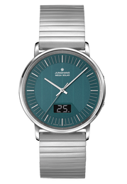 Junghans Milano Mega Solar with green dial, stainless steel case