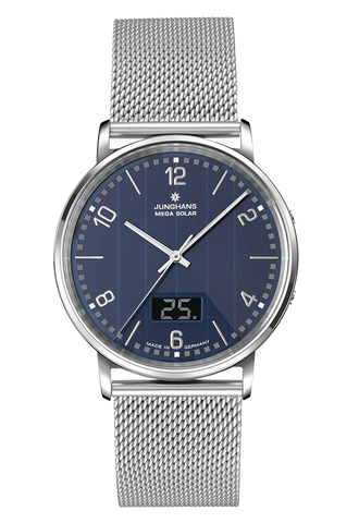 Junghans Milano Mega Solar Blue with stainless steel case