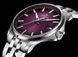 Junghans Meister S 35mm Quartz Purple Watch with steel bracelet, steel case