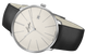 Junghans Meister Fein Automatic Signatur Watch with grey dial, leather strap, steel case