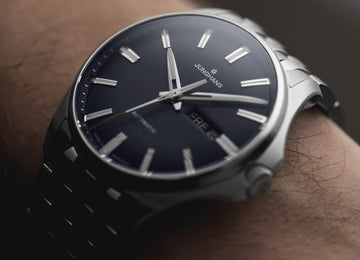 Junghans Meister S Automatic Watch with black dial, steel bracelet, steel case
