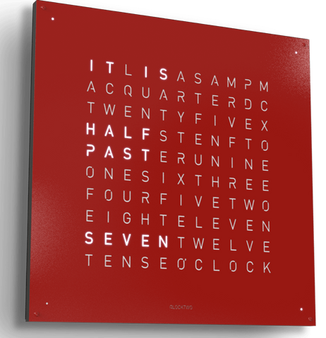 QLOCKTWO Earth 90 Red Pepper Wall Clock Watch