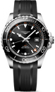 Longines Watch Hydroconquest GMT Sunray Black Rubber L3.890.4.56.9