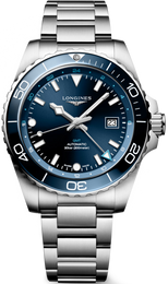 Longines Watch Hydroconquest GMT Sunray Blue Bracelet L3.890.4.96.6