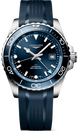 Longines Watch Hydroconquest GMT Sunray Blue Rubber L3.890.4.96.9