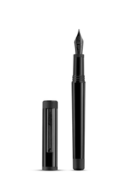Montegrappa Zero Fountain Pen Ultra Black IP Gold 14K Nib Medium