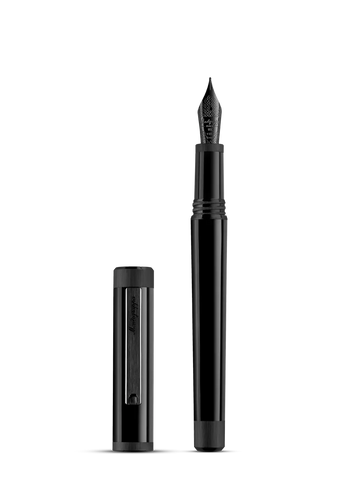 Montegrappa Zero Fountain Pen Ultra Black IP Gold 14K Nib Medium