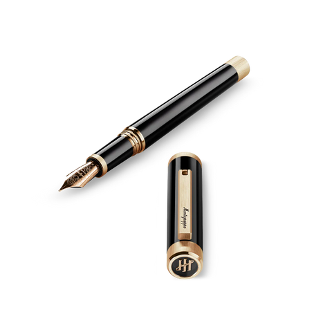 Montegrappa Zero Fountain Pen Yellow Gold IP Steel Nib Medium
