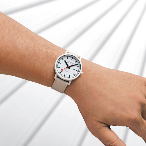 Mondaine Essence 41mm Off White Watch