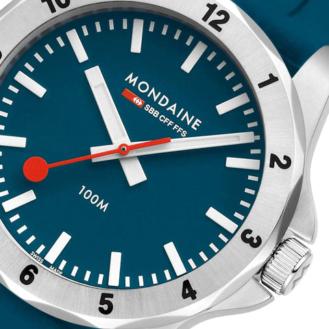 Mondaine Numeri Blue Silicone Watch