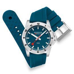 Mondaine Numeri Blue Silicone Watch