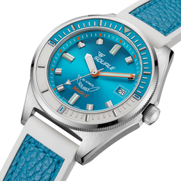 Squale Matic S Light Blue HydroLeather Watch