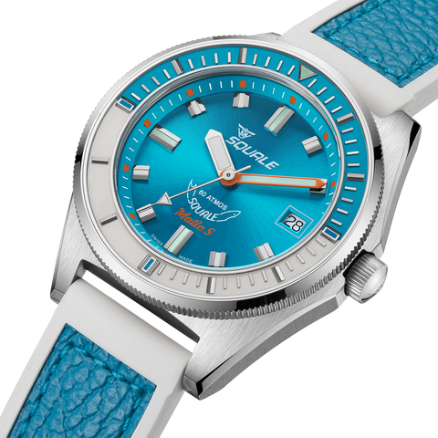 Squale Matic S Light Blue HydroLeather Watch