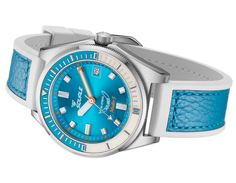 Squale Matic S Light Blue HydroLeather Watch