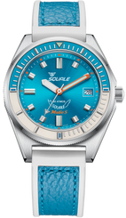 Squale Matic S Light Blue HydroLeather Watch MATICLBWLB.RLWLB