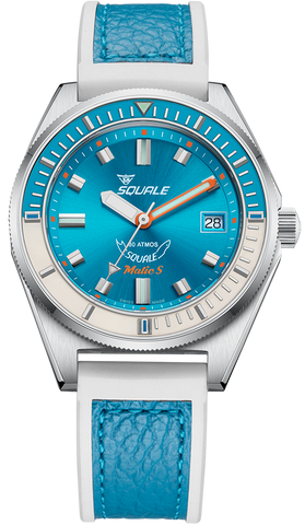 Squale Matic S Light Blue HydroLeather Watch MATICLBWLB.RLWLB