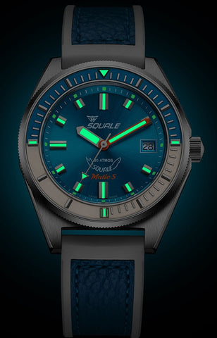 Squale Matic S Light Blue HydroLeather Watch