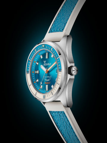 Squale Matic S Light Blue HydroLeather Watch