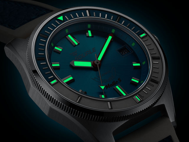 Squale Matic S Light Blue Rubber Watch