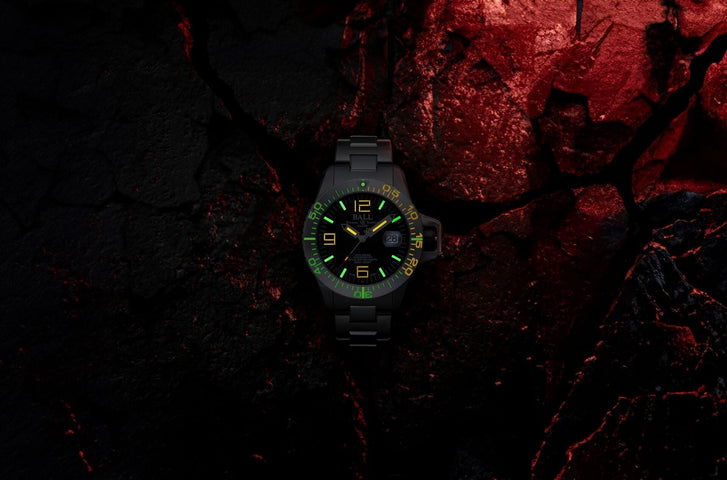 Ball Watch Company Engineer Hydrocarbon EOD Titanium Watch with black dial, titanium strap