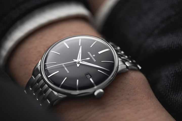 Junghans Meister Automatic Watch with grey dial, steel bracelet, steel case