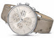 Junghans Meister Chronoscope Watch with grey dial, ostrich leather strap, steel case