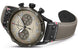 Junghans Meister Pilot Chronoscope Desert Watch with brown dial, leather strap, steel case