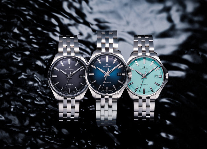 Junghans Meister S Automatic 36mm Dark Blue Watch with steel bracelet, steel case