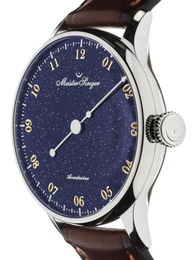 MeisterSinger Pangaea Aventurine Deep Blue Natural Glass Watch