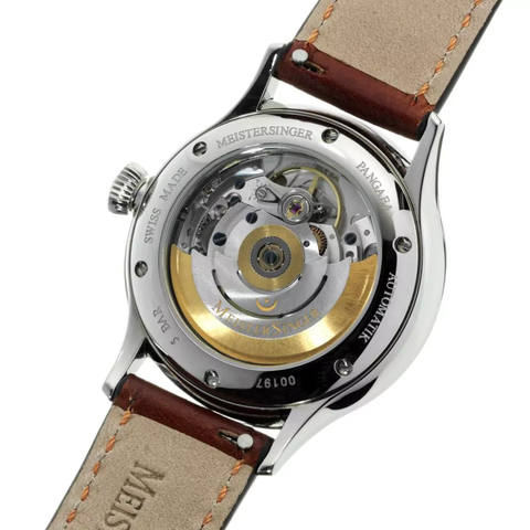 MeisterSinger Pangaea Aventurine Deep Blue Natural Glass Watch