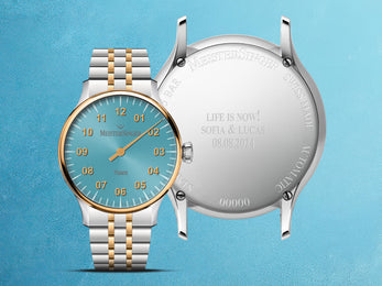 MeisterSinger Yaara Ice Blue Gold Watch