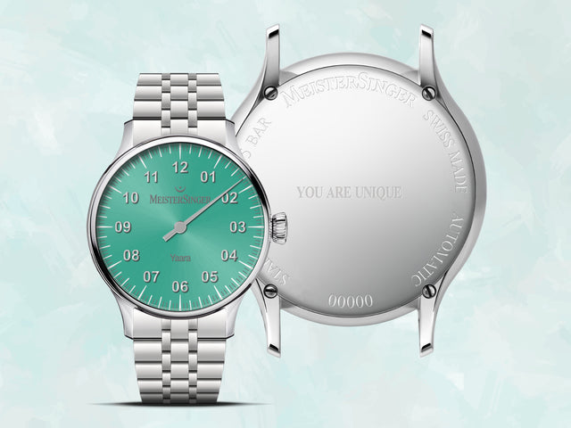 MeisterSinger Yaara Mint Silver Watch