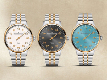 MeisterSinger Yaara Ice Blue Gold Watch