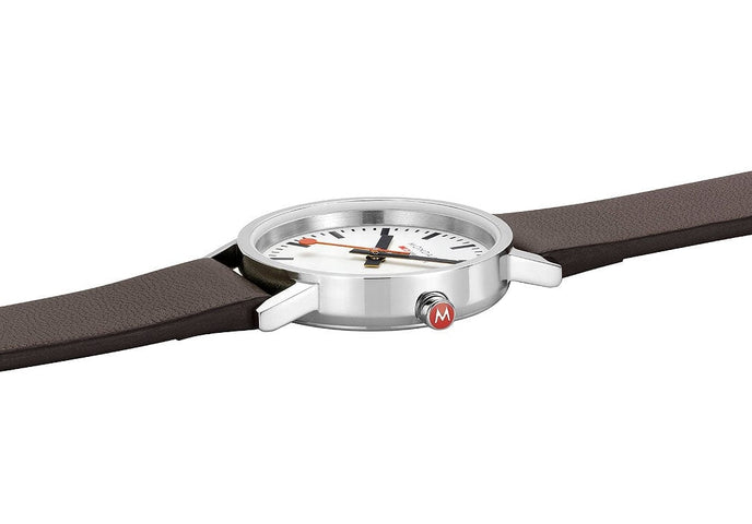 Mondaine Classic Vegan Grape Leather Watch