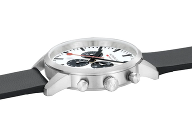 Mondaine Neo 41mm Black Vegan Grape Leather Watch